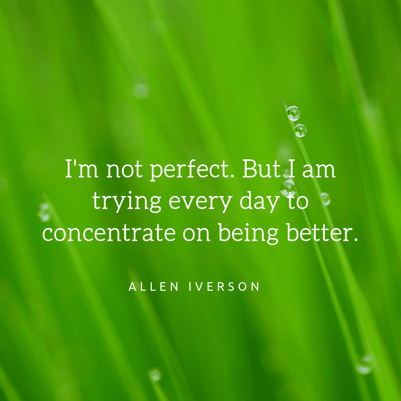 Im not perfect. But I am trying every day to concentrate on being better. - I'am Not a Perfect Person Quotes (TOP 28)