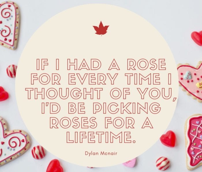 If I had a rose for every time I thought of you id be picking roses for a lifetime - 21 Best Flirting Quotes to Send to Your Crush