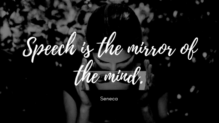 Speech is the mirror of the mind. - 38 Mirror Quotes to See Your Nature