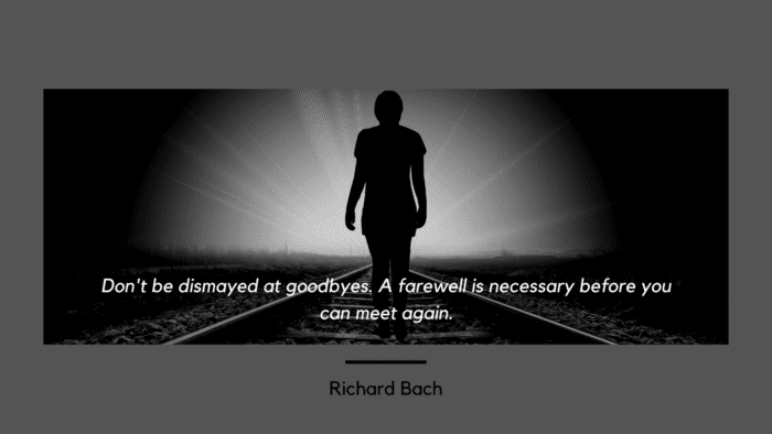 Dont be dismayed at goodbyes. A farewell is necessary before you can meet again. - 22 Best Quotes About Lost Friend to get again Spirit in Life