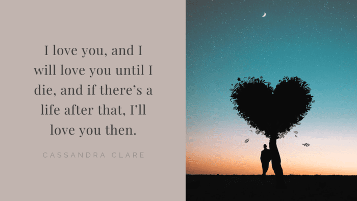 I love you and I will love you until I die and if theres a life after that Ill love you then. - 50 Quotes About Deep Love to Show Your True Love for Your Partner