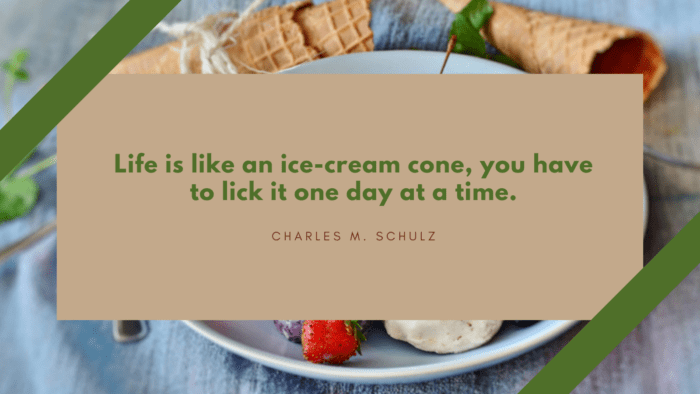 Life is like an ice cream cone you have to lick it one day at a time. - 23 Ice Cream Quotes that Have Meaning in Life