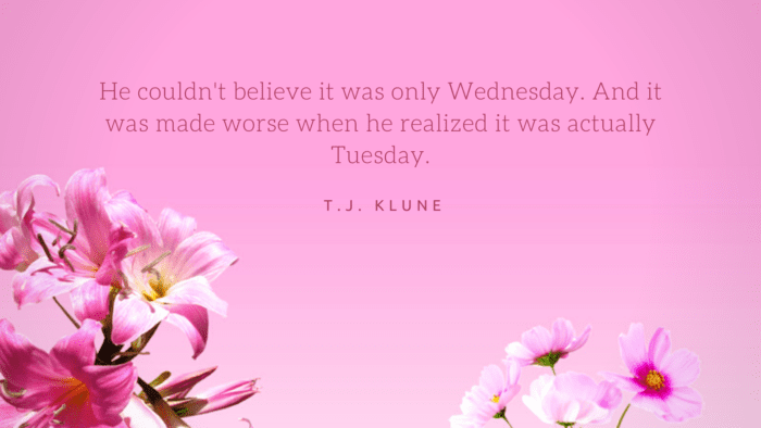 He couldnt believe it was only Wednesday. And it was made worse when he realized it was actually Tuesday. - 14 Quotes About Wednesday as Happiness days