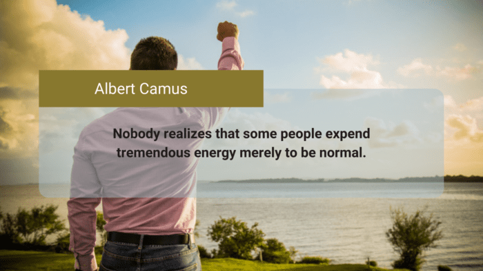 Nobody realizes that some people expend tremendous energy merely to be normal. - 31 Quotes About Nihilism as Inspiration and Motivation
