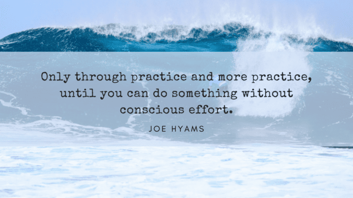 Only through practice and more practice until you can do something without conscious effort. - 43 Quotes About Practice as Key to Success