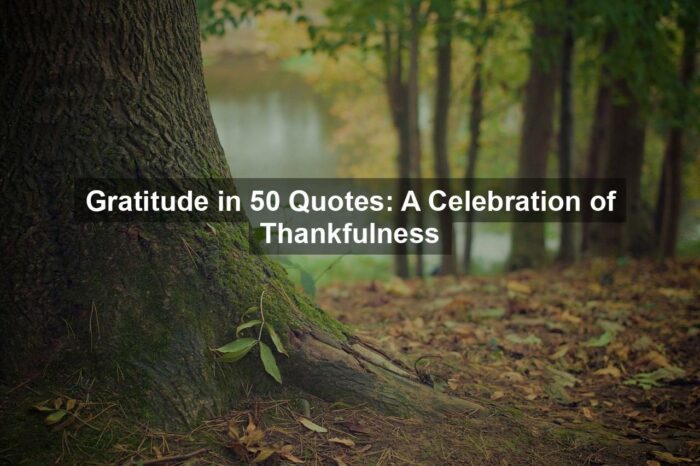 Gratitude in 50 Quotes: A Celebration of Thankfulness