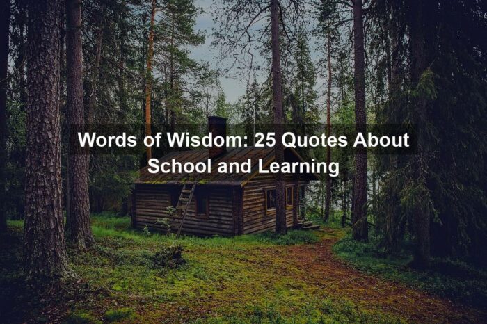 Words of Wisdom: 25 Quotes About School and Learning