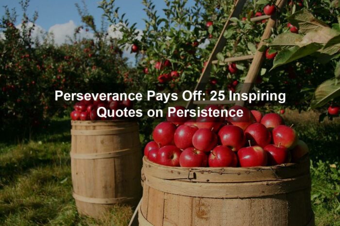 Perseverance Pays Off: 25 Inspiring Quotes on Persistence