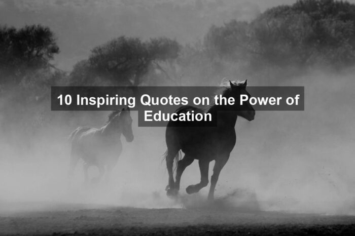 10 Inspiring Quotes on the Power of Education