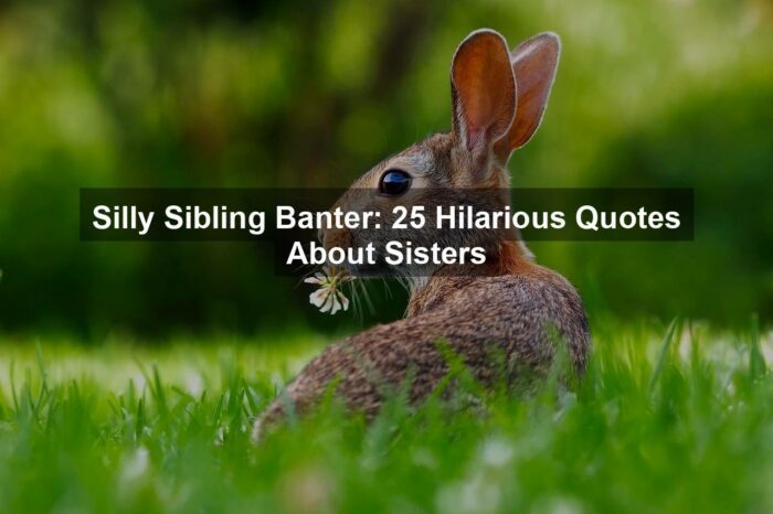 Silly Sibling Banter: 25 Hilarious Quotes About Sisters