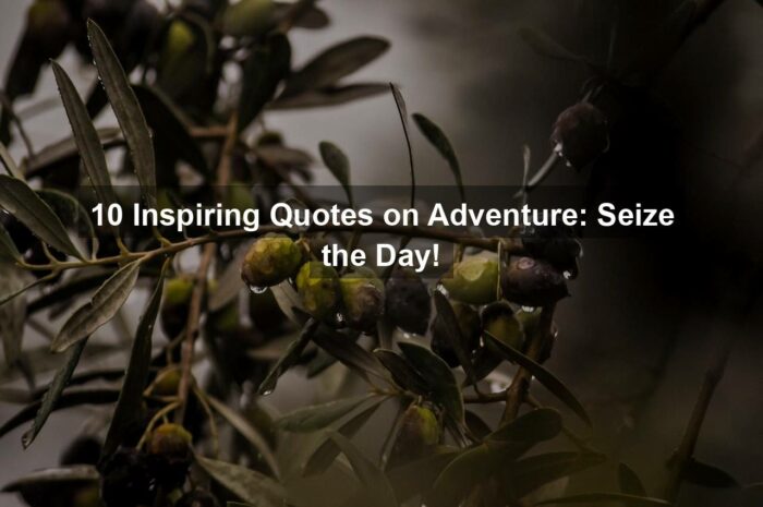 10 Inspiring Quotes on Adventure: Seize the Day!